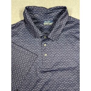 Ben Hogan Men‎ Shirt 3XL Mini Fish Print Polo Performance Stretch Outdoor